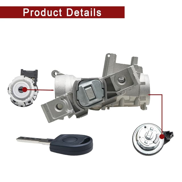 Thumbnail 4 de 1K0905851 Ignition Lock Switch for VW Golf