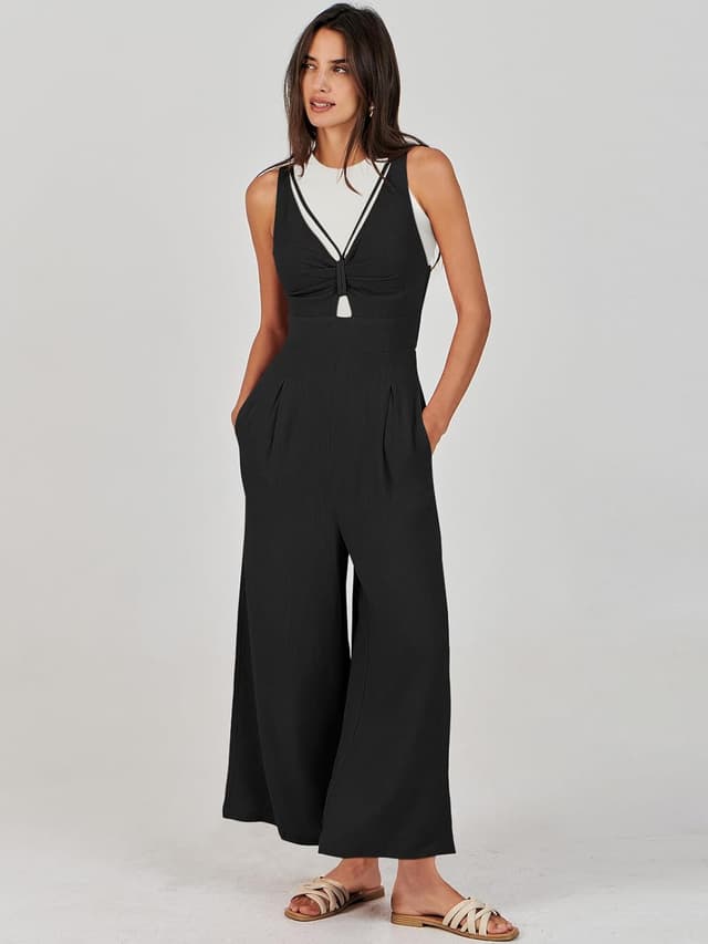 Thumbnail 6 de ANRABESS Linen Wide Leg Jumpsuit