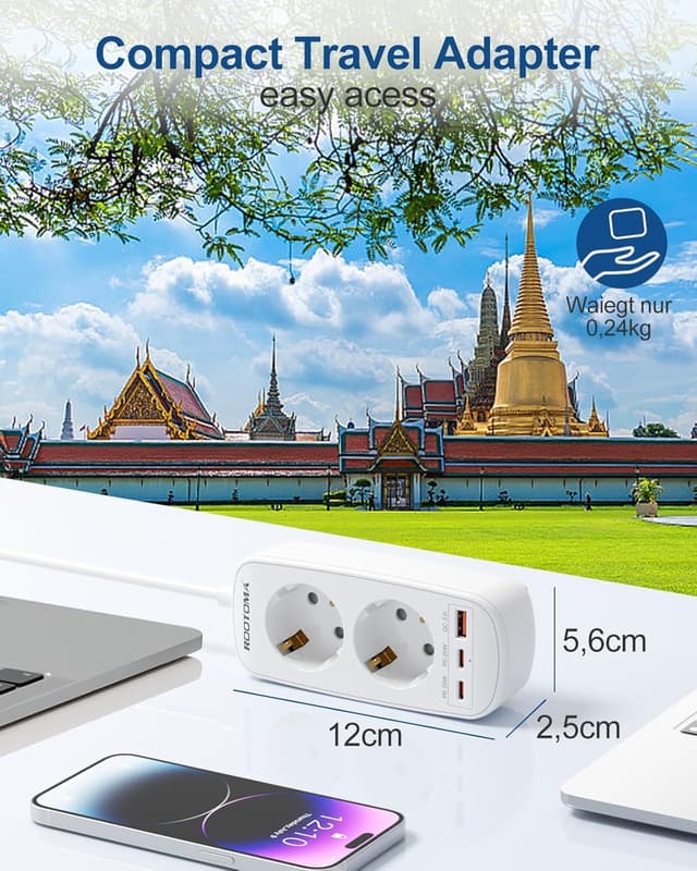 Detalle 2 de Reiseadapter Thailand 1,5 m đ