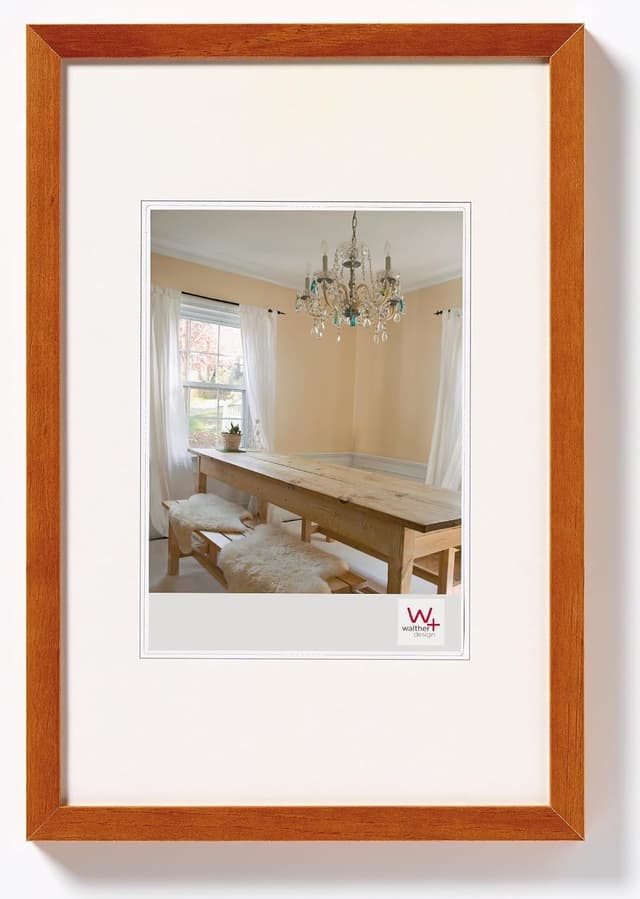 Detalle de Walther Design Cadre photo en hêtre 40 x 50 cm pour photos « Poivrons » (profil carré 1,4 cm)