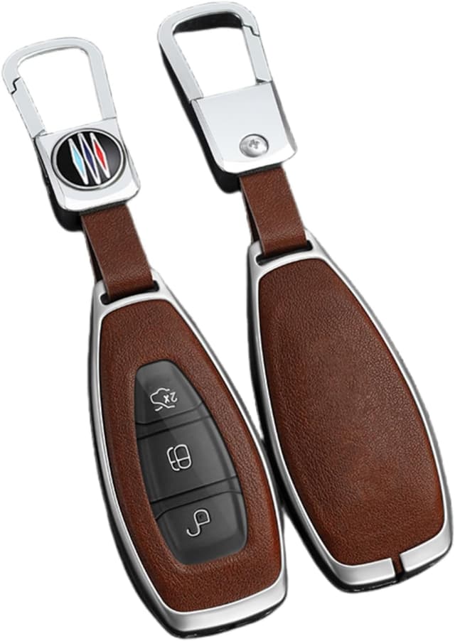 Thumbnail 6 de Happyit zinc alloy & leather car key case cover for Ford Focus, Fiesta, Mondeo, Kuga (keyless fob)