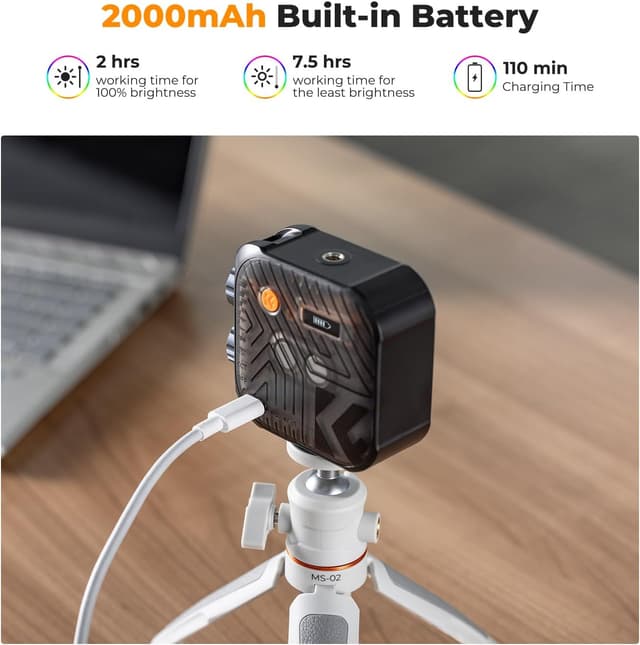 Thumbnail 4 de K&F CONCEPT Magnetic RGB Video Light 2000mAh