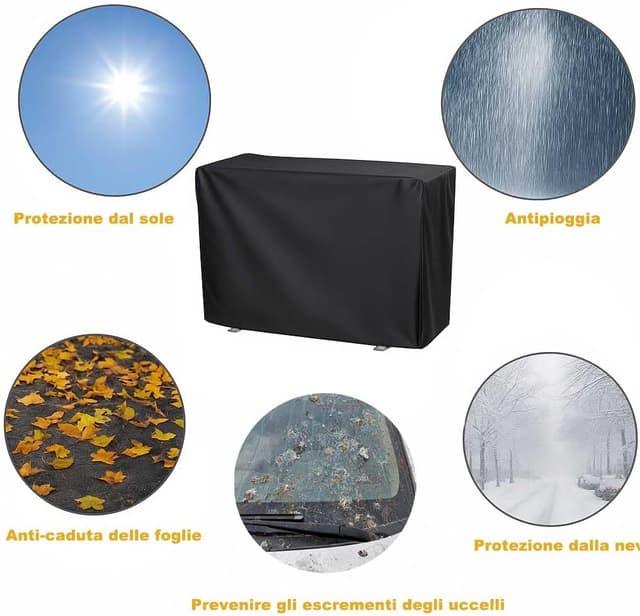 Detalle 2 de Copertura climatizzatore nero 420D, 96x40x70 cm