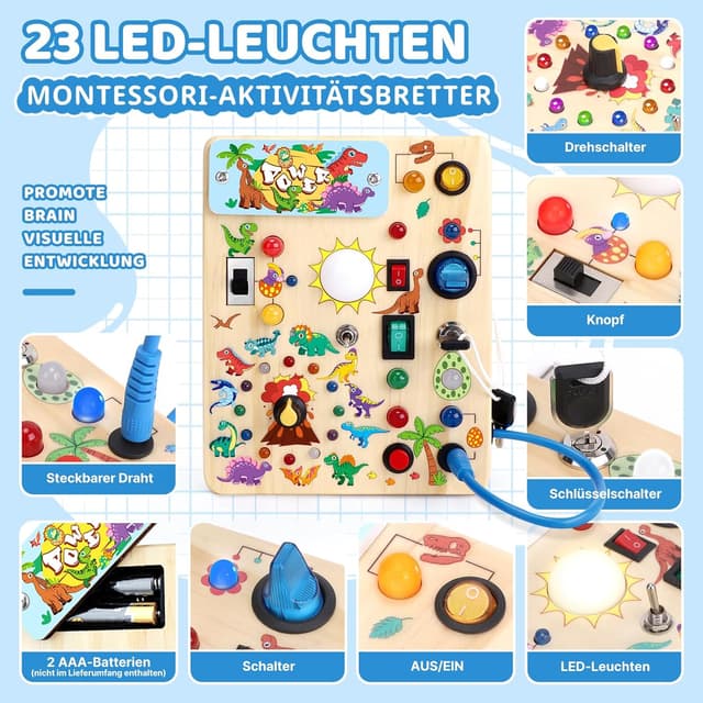 Detalle 2 de Konijiwa Dinosaur Busy Board ab 1 Jahr