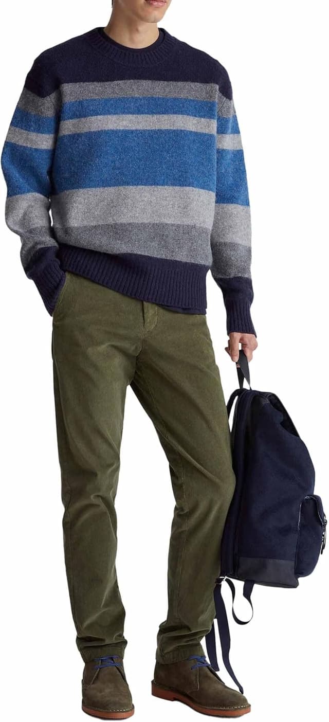 Thumbnail 6 de United Colors of Benetton Maglia Uomo in 100% lana vergine con girocollo e righe 103mk10ar