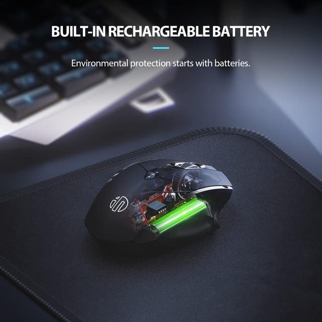 Detalle de INPHIC Pro 2,4G Funkmaus 1600 DPI mit Akku