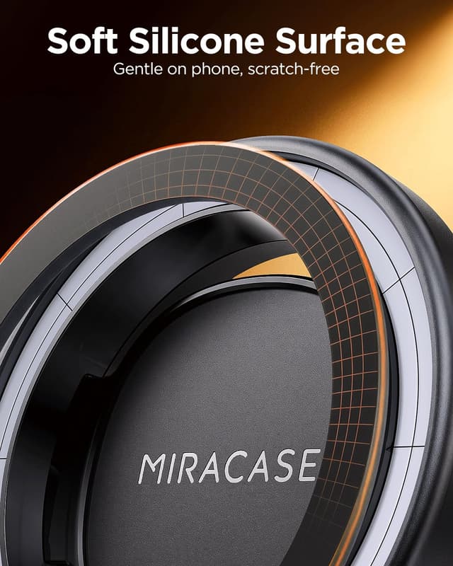 Detalle de Miracase MagSafe Car Mount with 360° Adjustable Magnetic Phone Holder