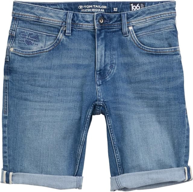 Detalle 2 de TOM TAILOR Bermuda Jeans Shorts da uomo in stile quattro tasche