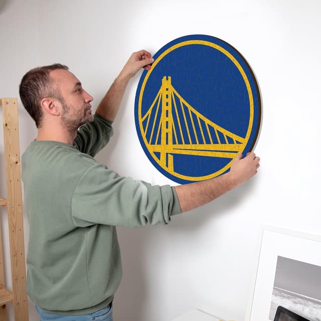 Detalle de Puzzle di legno Iconic Puzzles Golden State Warriors (Logo) – taglia S, 150 pezzi, 100% sostenibile