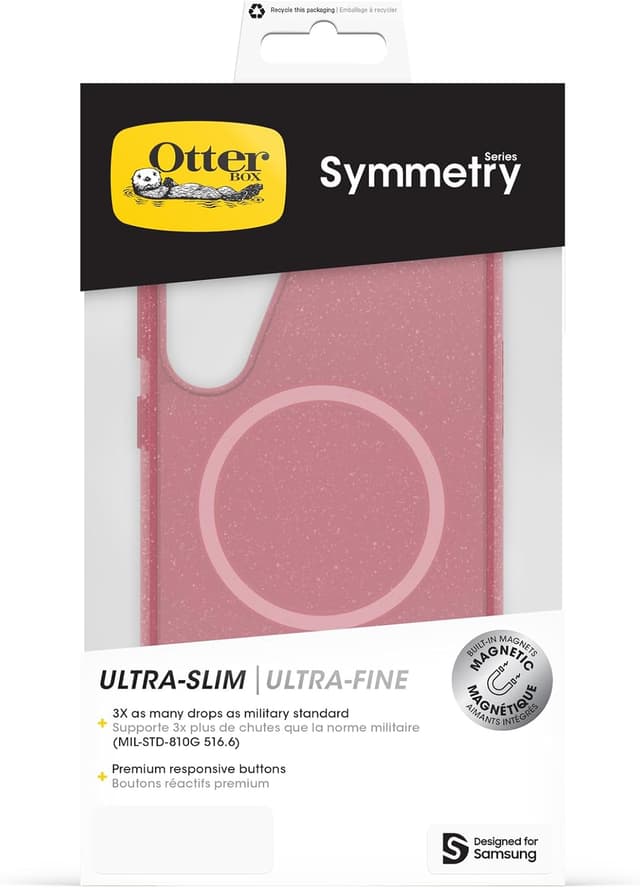 Detalle 1 de OtterBox Symmetry Series Clear avec aimants pour Samsung Galaxy S25+ — coque anti-chocs transparente