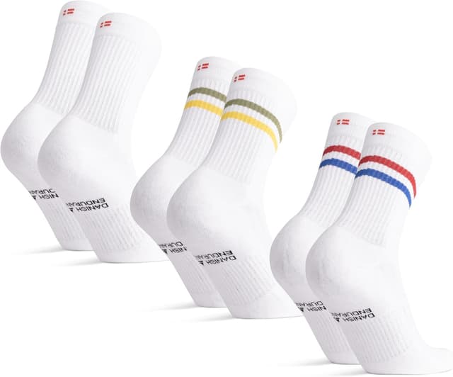 Thumbnail 6 de Danish Endurance tennis crew socks 3 pack