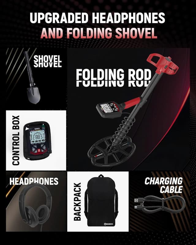 Detalle de KAIWEETS Metal Detector professionali ultraleggero IP68 con display LCD e 6 modalità