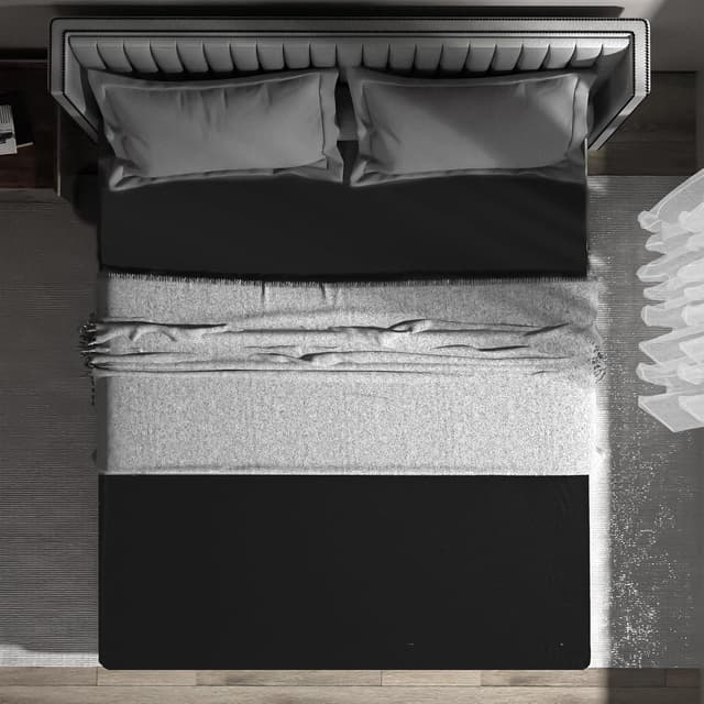 Detalle 2 de wyewye Drap housse microfibre 180 x 200 x 25