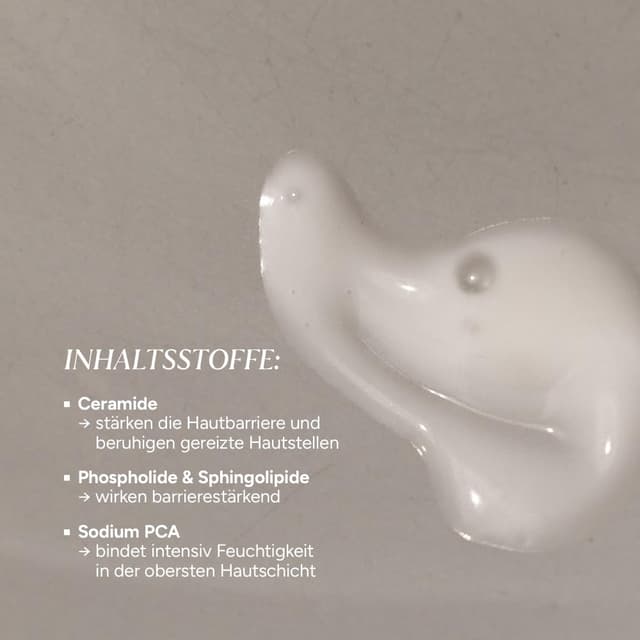 Detalle de junglück JUNGLÜCK Ceramide Serum (vegan) – nährendes Gesichtsserum gegen trockene, gereizte Haut & Rötungen