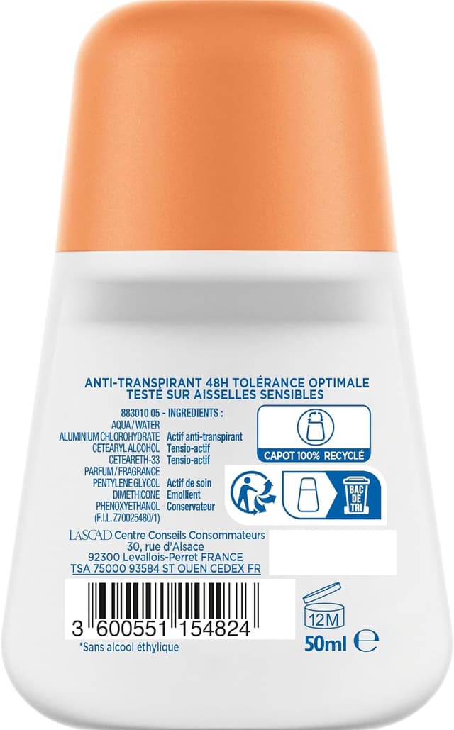 Detalle 2 de Mixa Sfera anti-traspirazione 48H Tolleranza ottimale