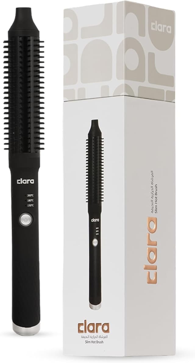 Detalle de Clara Anti-Frizz Ionic Slim Hot Brush 32mm (Triple Heat Settings) – 3-in-1 Round Brush for Smooth, Waves & Blowouts
