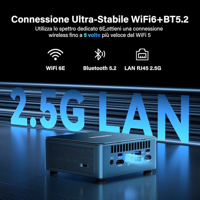 Detalle de GEEKOM IT12 Mini PC con Intel i5-12450H, 16GB RAM DDR4, 512GB SSD e Windows 11 Pro