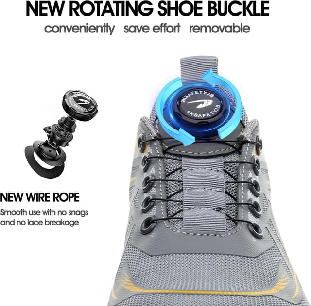 Detalle de GemChve Chaussures de sécurité ultra légères hommes & femmes avec semelle antidérapante et embout acier (EU 37 à 46)