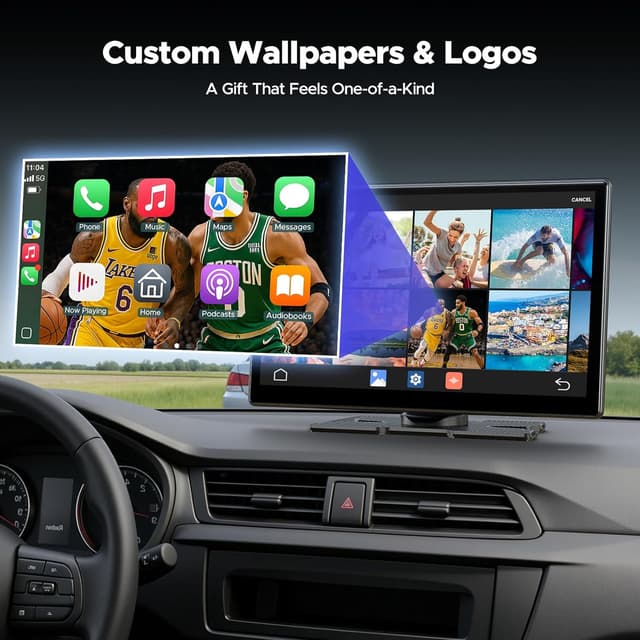 Thumbnail 4 de Volam 9" Carplay Screen with Wireless Android Auto