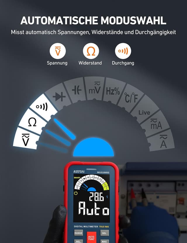 Detalle 2 de AstroAI Digital Smart Multimeter 10000 Counts