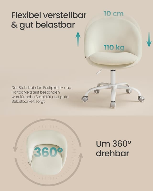 Detalle 2 de Homeoffice-Stuhl SONGMICS OBG020WD01, 110 kg