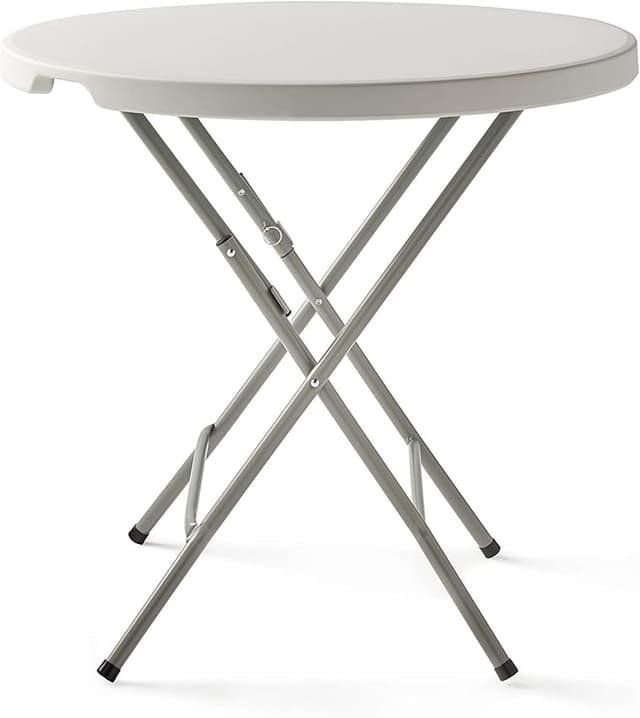 Thumbnail 2 de KG KITGARDEN Mesa plegable portátil Ø80×74 cm, blanca