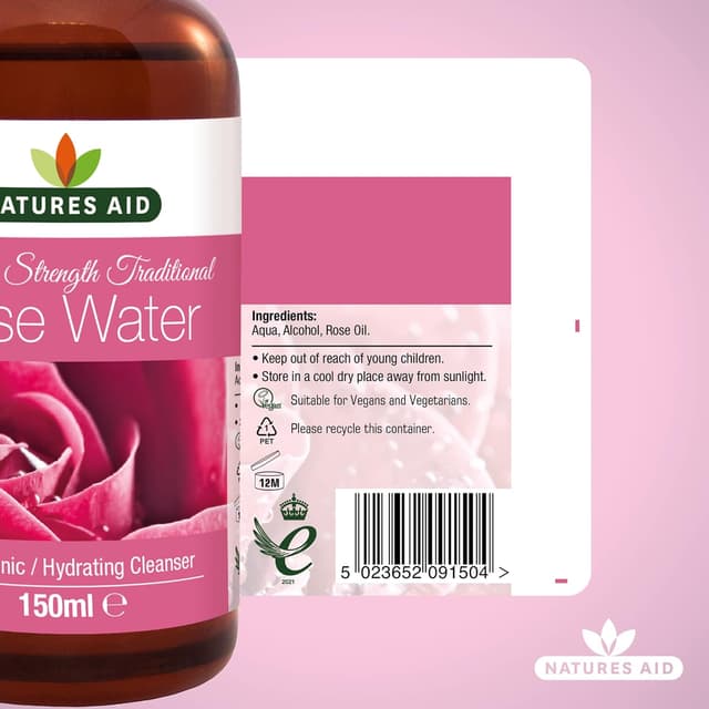 Thumbnail 5 de Natures Aid Rose Water 150ml hydrating toner