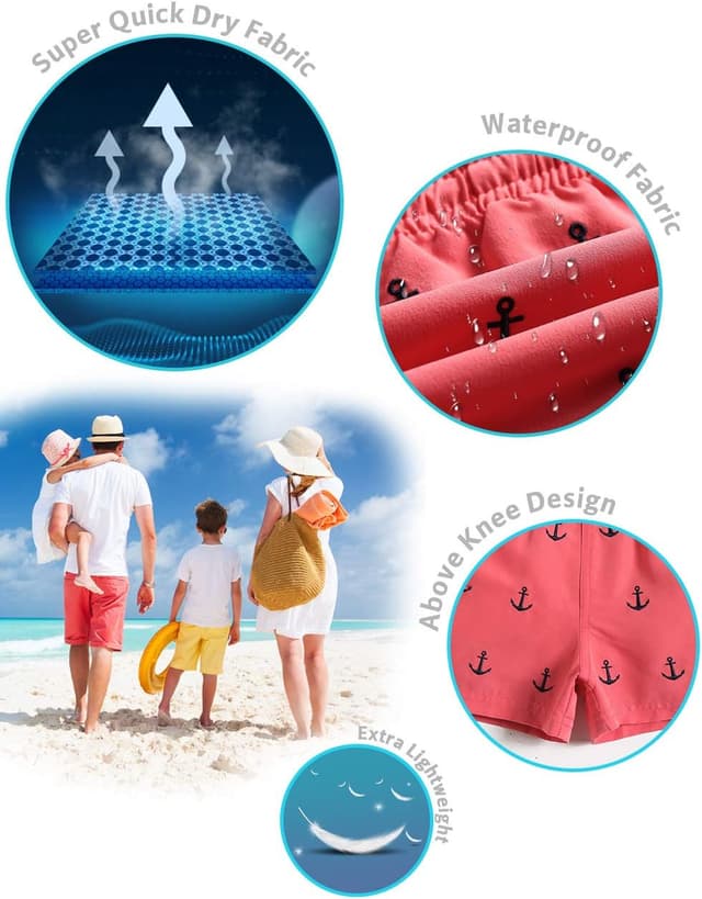 Detalle 2 de MaaMgic costume da bagno pantaloncini per ragazzi: asciugatura rapida e slip in rete