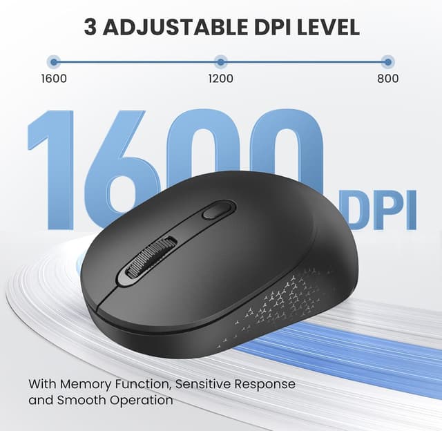 Detalle de TECKNET Wireless Mouse 1600 DPI Bluetooth