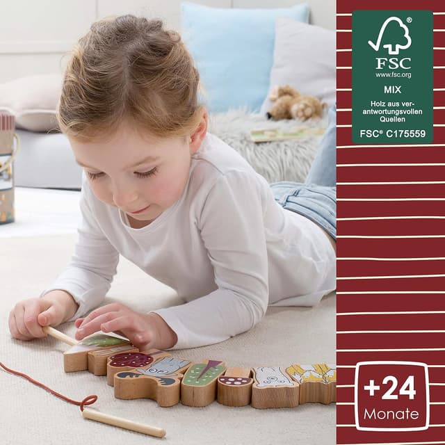 Detalle 1 de HEJ LØNNE Juego de enhebrar para niños