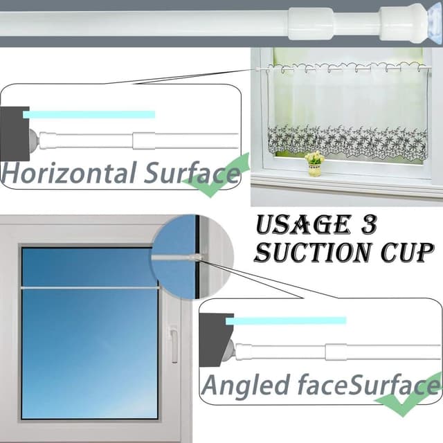 Detalle 2 de Gardinenstange Klemmstange 60-105 cm, 2 Stück