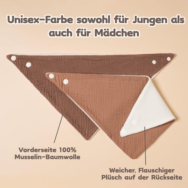 Thumbnail 6 de Susurration Lätzchen Baby Dreieckstuch Baby Musselin Halstuch Baby für Junge und Mädchen,Sabberlätzchen Baby Verstellbare
Susurration Lätzchen Baby Dreieckstuch Baby Musseli…