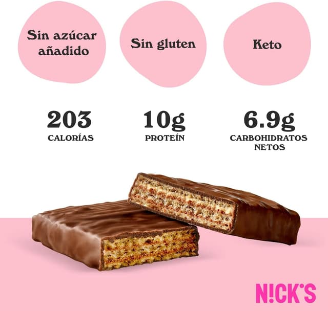 Thumbnail 2 de NICKS Protein wafer Naranja 25% proteína