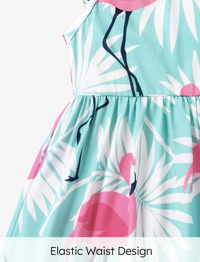 Detalle de PatPat lot de 3 robes d’été décontractées à manches volantées pour petite fille, multicolore