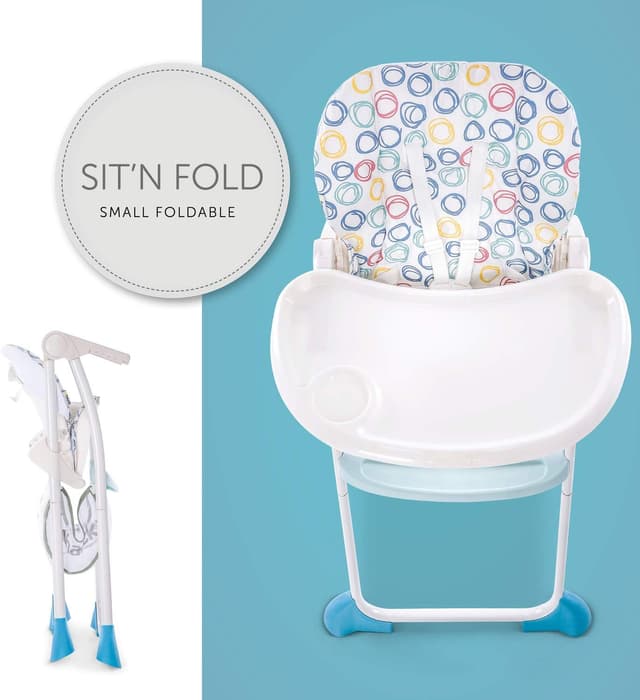 Detalle 2 de hauck Seggiolone Pappa Sit N Fold pieghevole fino a 15 kg con vassoio regolabile e grande cestino