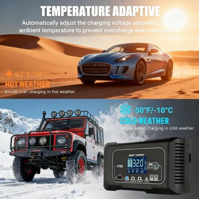 Detalle 2 de Caricabatterie intelligente 20 A P20 4 modalità