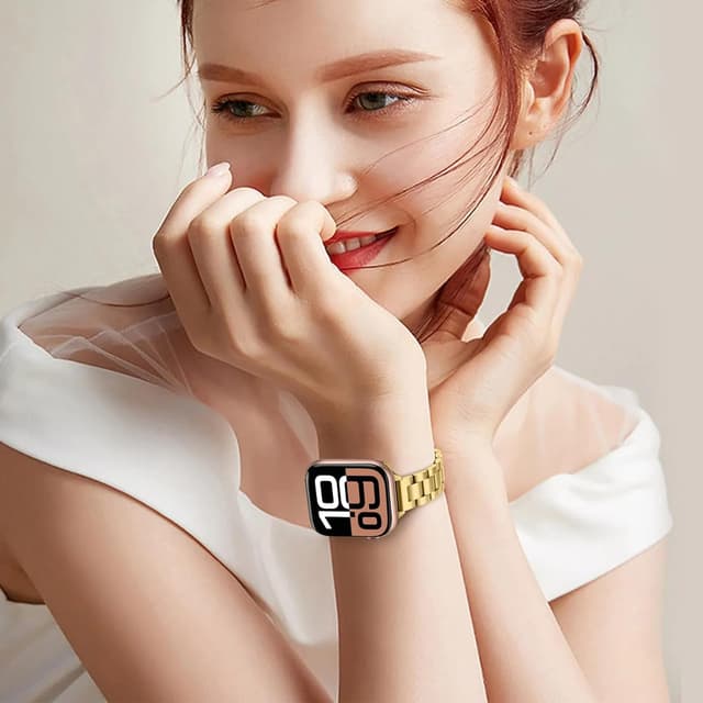 Detalle de Apple Watch strap Gold 14mm slim band