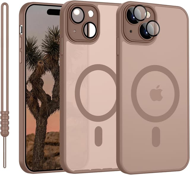 Detalle de YUANDMI iPhone 15, Cover magnetica MagSafe