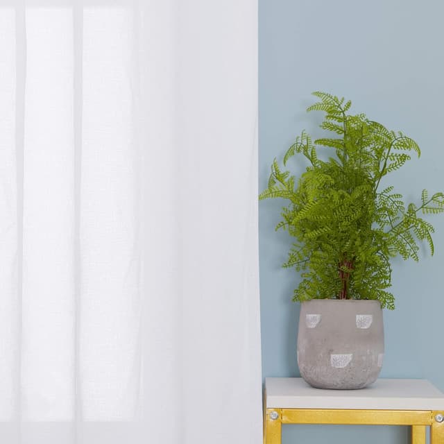 Thumbnail 7 de Deconovo Cortinas Translucidas Decorativas 2p 140x145cm Blanco 🏠