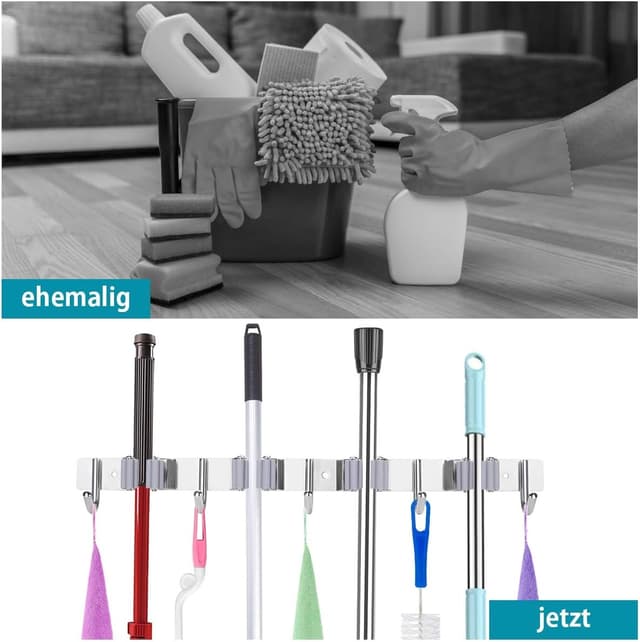 Thumbnail 4 de SHYOSUCCE Colgador de Escobas 4 posiciones