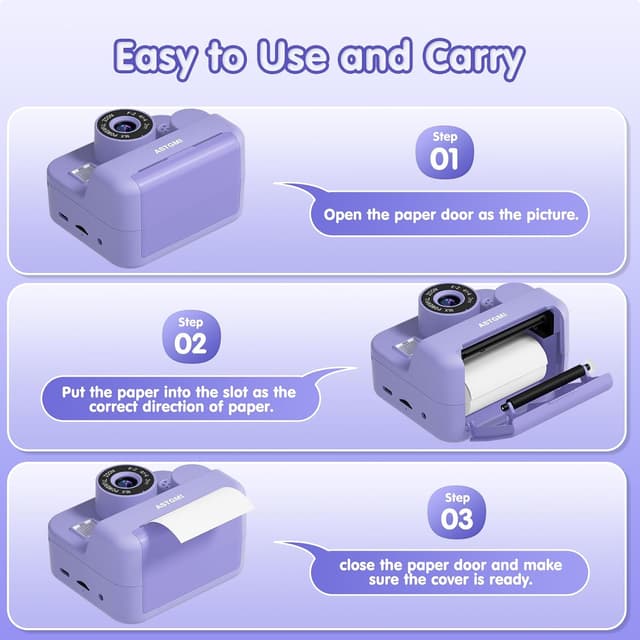 Thumbnail 5 de ASTGMI Kids Instant Print Selfie Camera