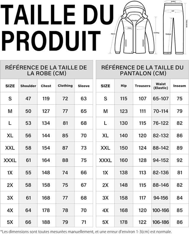 Thumbnail 5 de M GYEJIAQU Combinaison de pluie imperméable 🧥