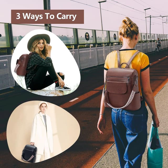 Thumbnail 6 de SUCIKORIO Petit sac à dos cuir femme vintage 2 en 1