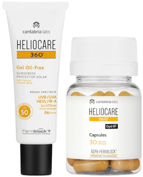 Detalle de Heliocare 360 Gel SPF50 50 ml + 30 cápsulas