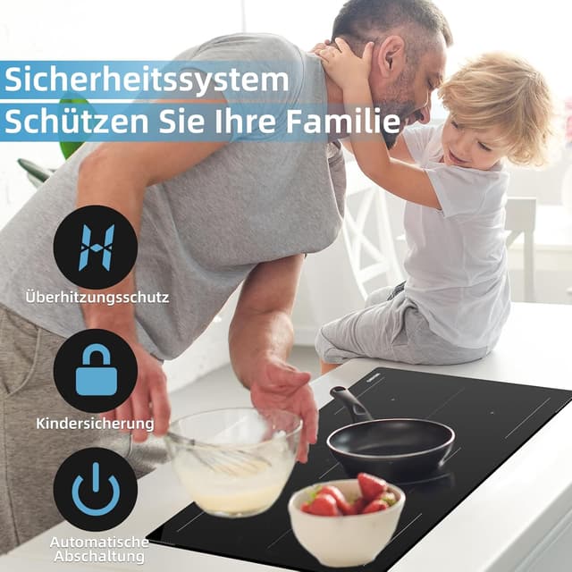 Detalle 1 de WEHIMO Induktionskochfeld 90 cm mit 5 Zonen und Power Booster