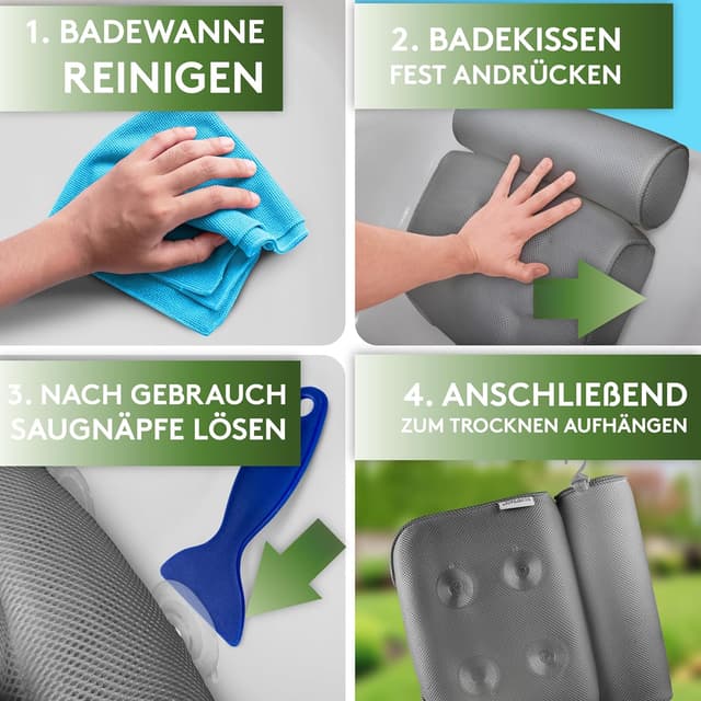 Thumbnail 6 de SilverRack Badewannenkissen Grau 3D