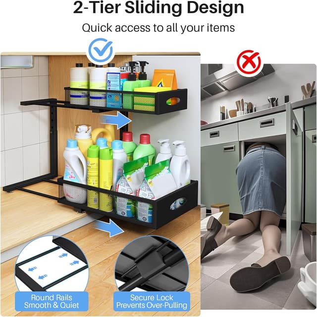 Detalle 1 de Under Sink Organizer 2 Pack 2 Tier