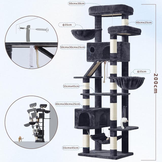 Thumbnail 6 de Gitelsnour Kratzbaum groß für große Katzen