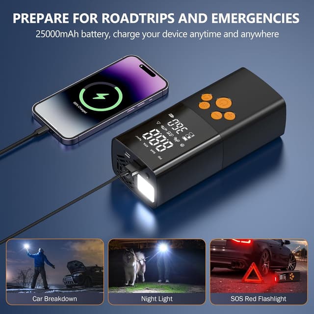 Thumbnail 4 de Compresor Aire Portátil 180 PSI Inflador Eléctrico