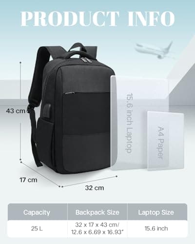 Detalle 2 de Besttravel mochila antirrobo para portátil de 15,6 pulgadas (25 L) para universidad y viaje